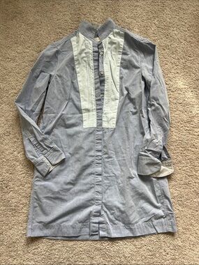 Rag and bone shirt dress blue collared dress with pockets size small
